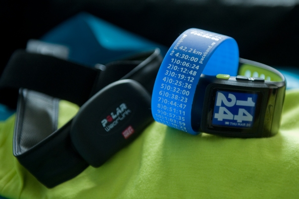 Polari pulsivöö koos Nike+ GPS Sportwatchi ja Pacebandi ajatabeliga